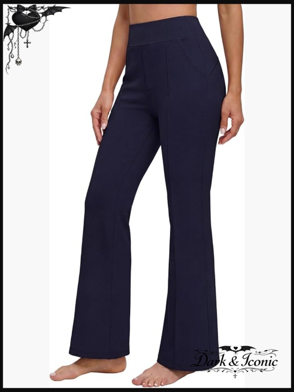 High Waisted Flared Yoga Pants Business Casual Dress Pockets